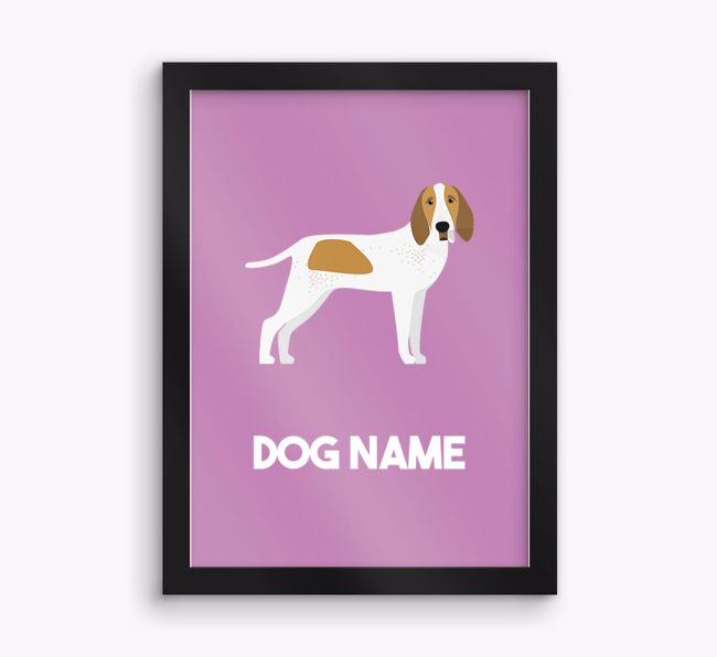 Dog Name & Profile: Personalised {breedFullName} Framed Print